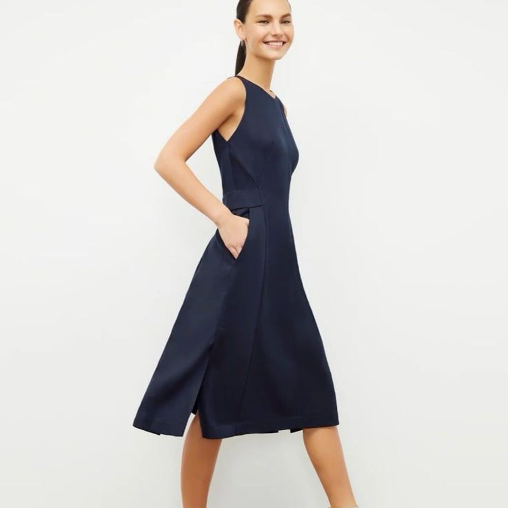 M.M.LAFLEUR The Estela A-Line Dress Everyday Twill Night Size 8 NWT - Picture 2 of 10
